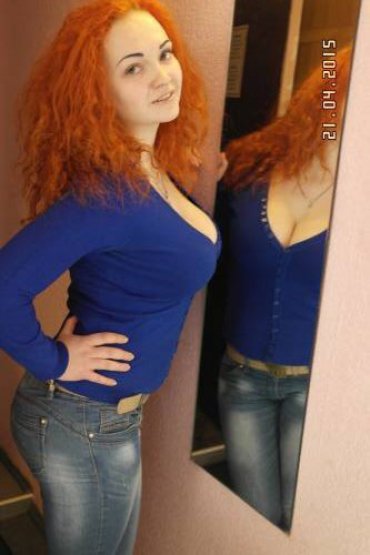 Проститутка Киева Рыжеволосая грудаста, с 3 размером сисек - большое фото